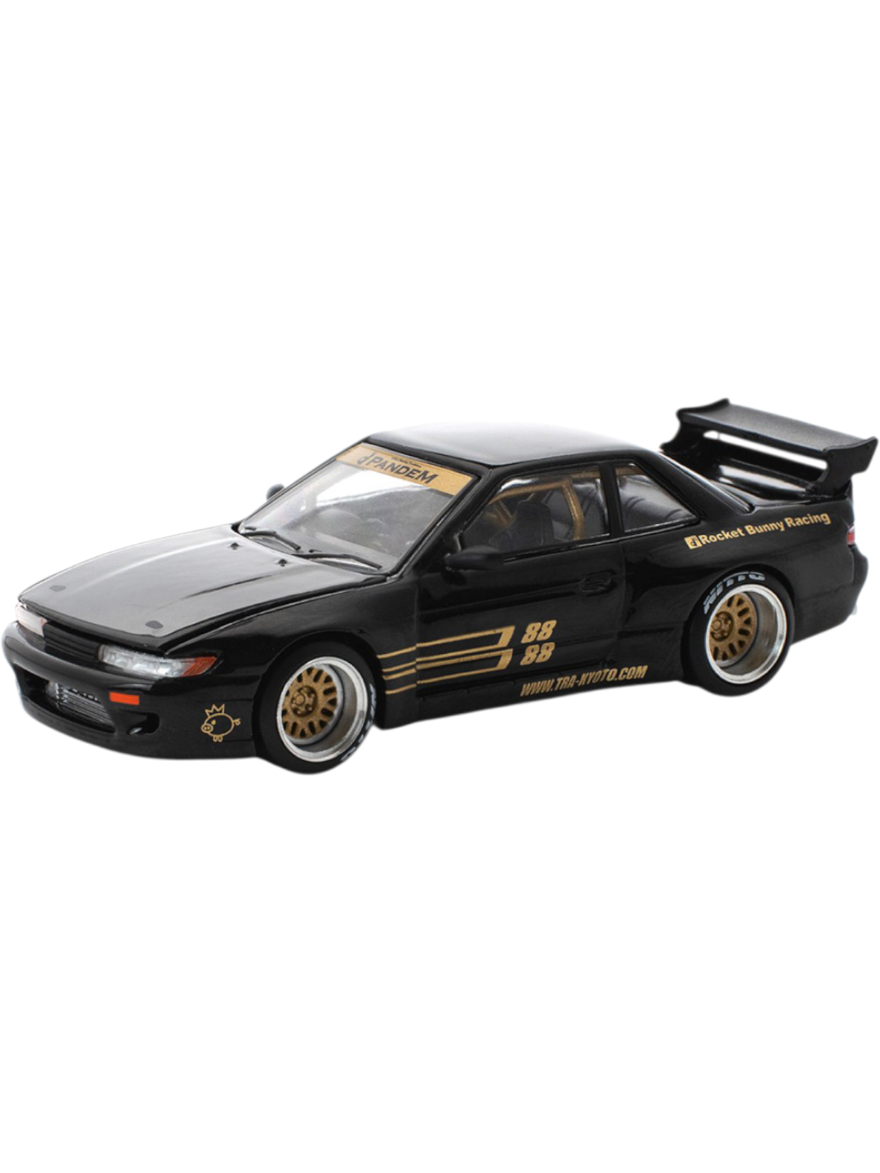 POP RACE #289 PANDEM SILVIA S13 - BLACK 1:64 Scale
