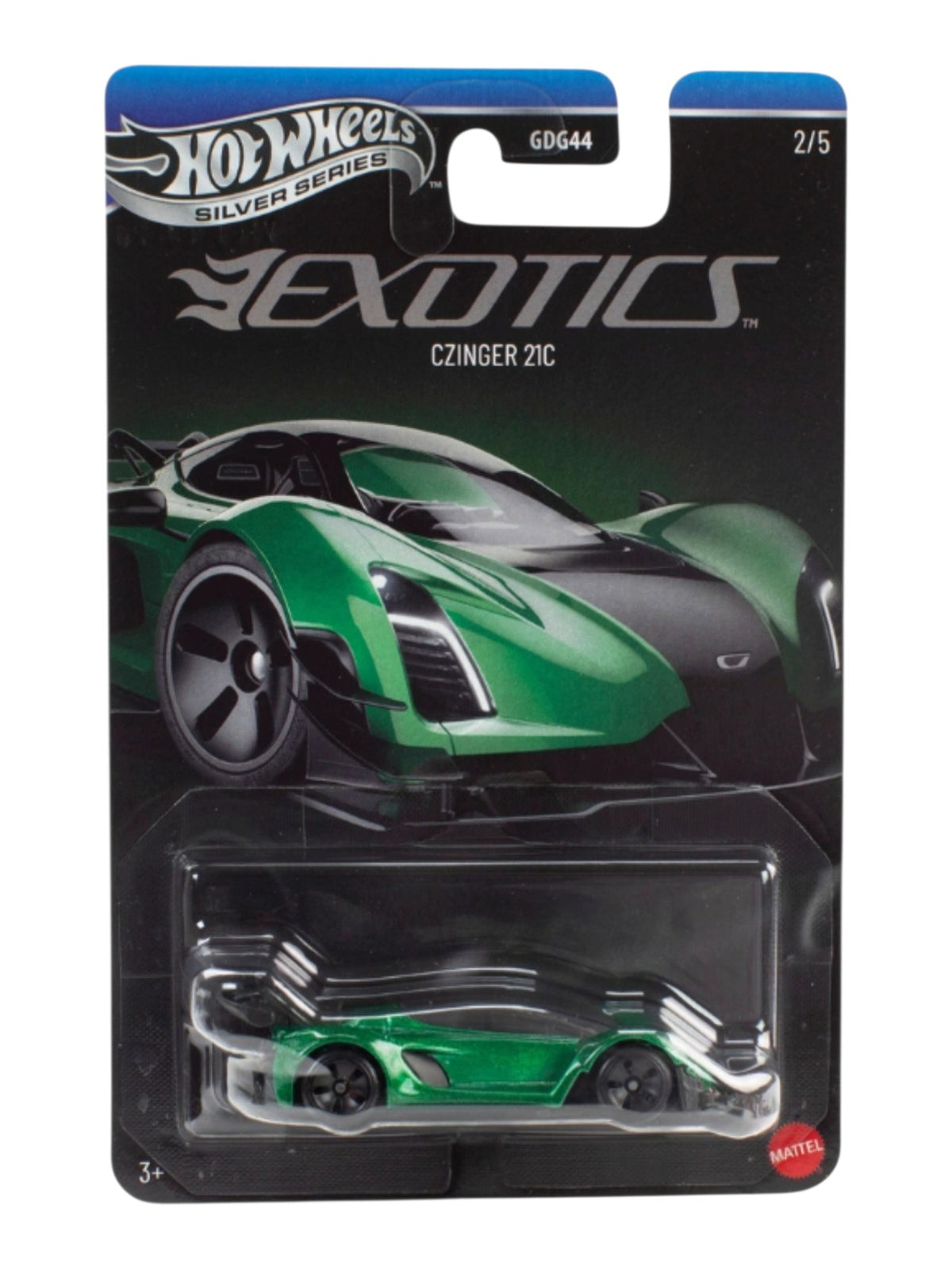 HotWheels Silver Series EXOTICS "CZINGER 21C Imported Card Art Mainline 1:64 Scale