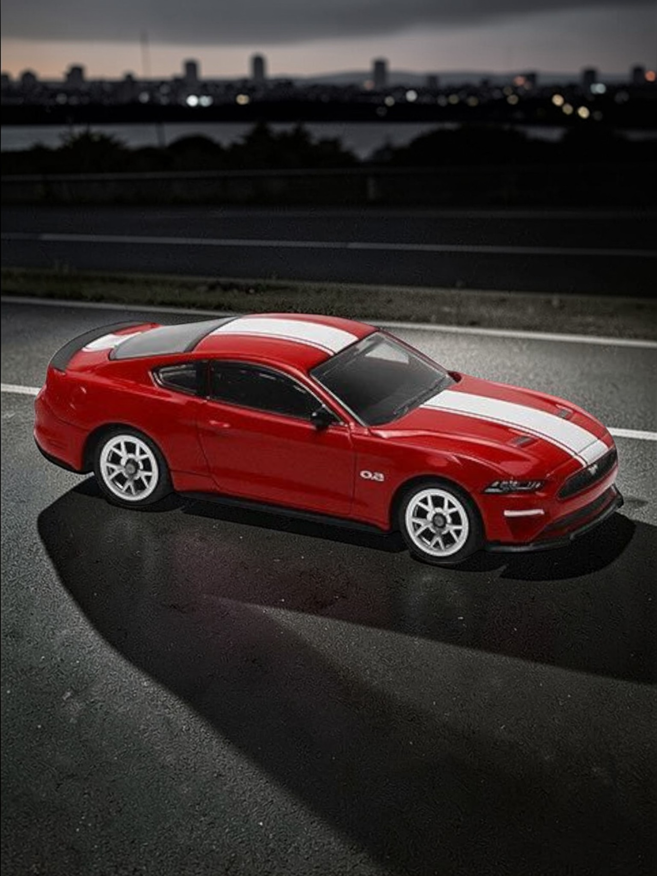 CCA Ford Mustang GT (RED/White) Diecast Model with box 1:64 Scale S06-02