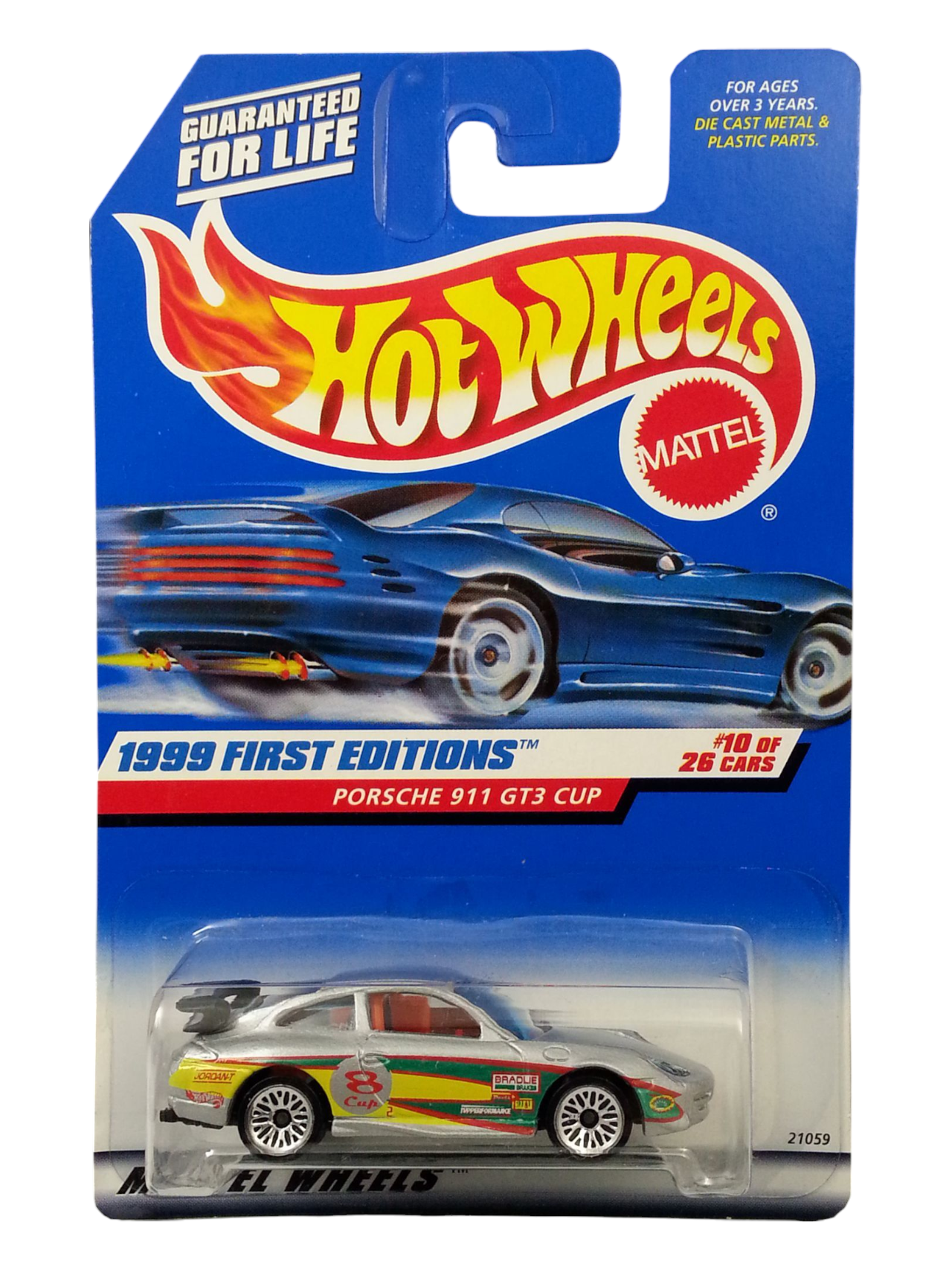 HotWheels 1999 First Editions Porsche 911 GT3 Cup Imported Mainline 1:64 Scale