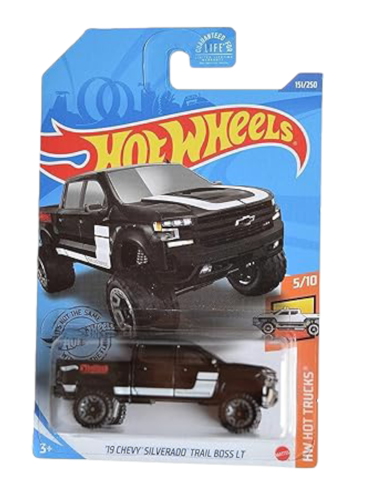 HotWheels 19 Chevy Silverado Trail Boss LT Imported Mainline 1:64 Scale GHF49-D7C6