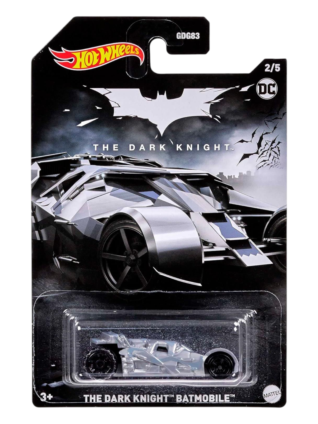 HotWheels DC The Dark Night Batmobile Imported Mainline Card Art 1:64 Scale