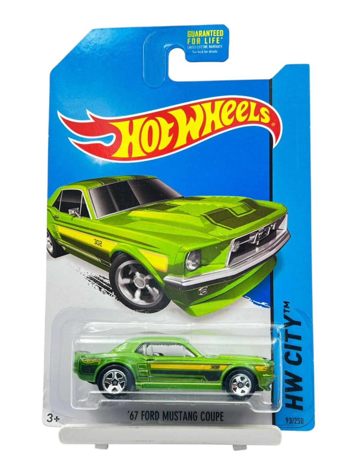 HotWheels '67 Ford Mustang Coupe Imported mainline 1:64 Scale ( Card Damage car mint condition)