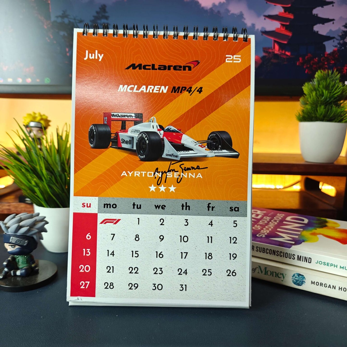 F1 Desk Calendar 2025 (6 x 9 inches)
