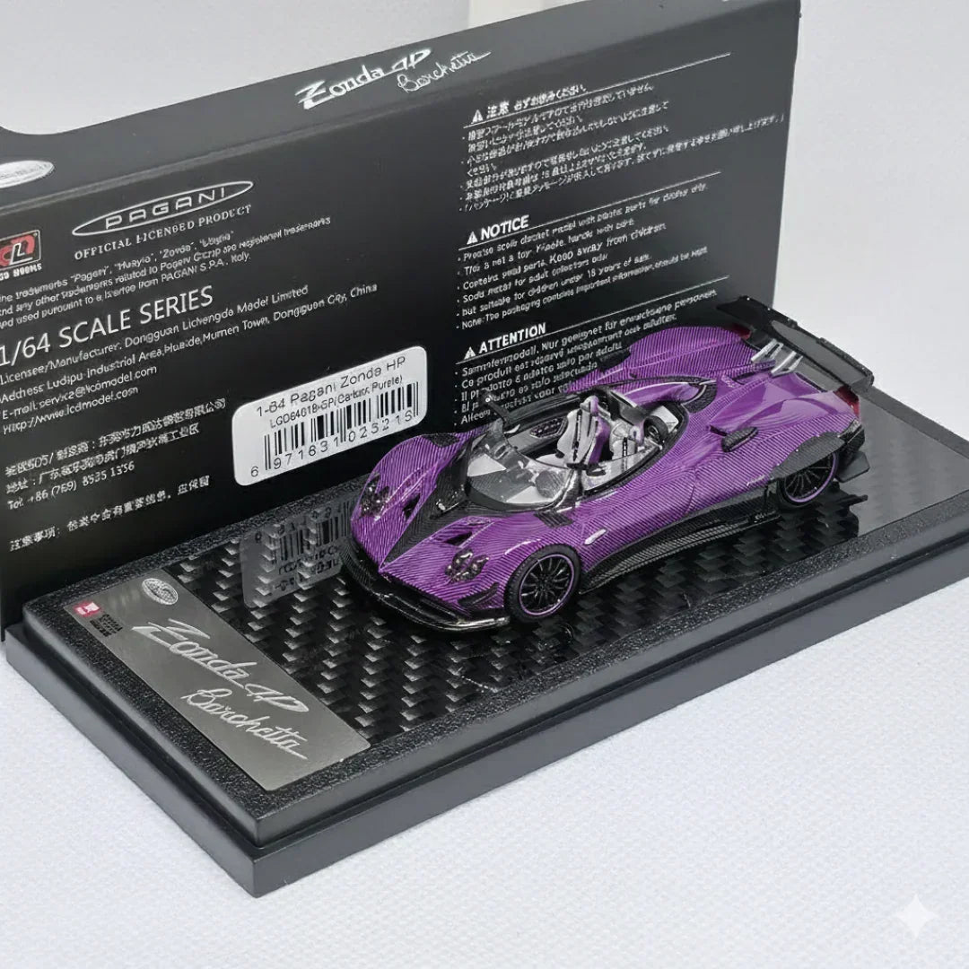 LCD Models Pagani Zonda HP Barchetta Carbon Purple Die-Cast