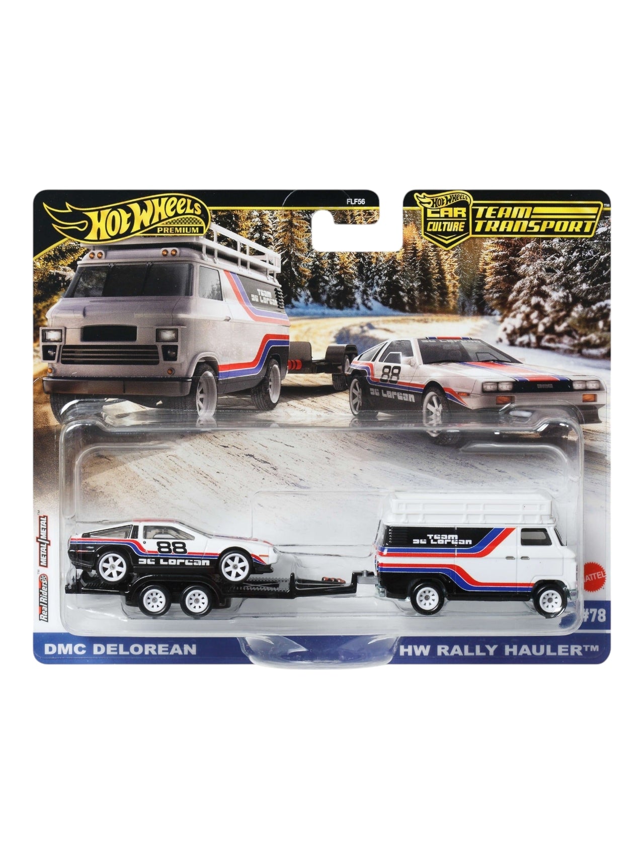 HotWheels Team Transport DMC Delorean HW Rally Hauler Imported 1:64 Scale