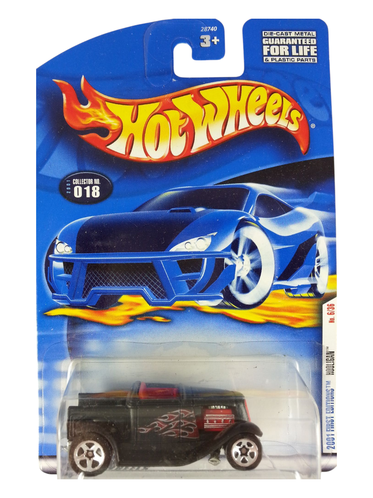 HotWheels 2001 First Editions Hooligan Collector No-018 Imported Mainline 1:64 Scale
