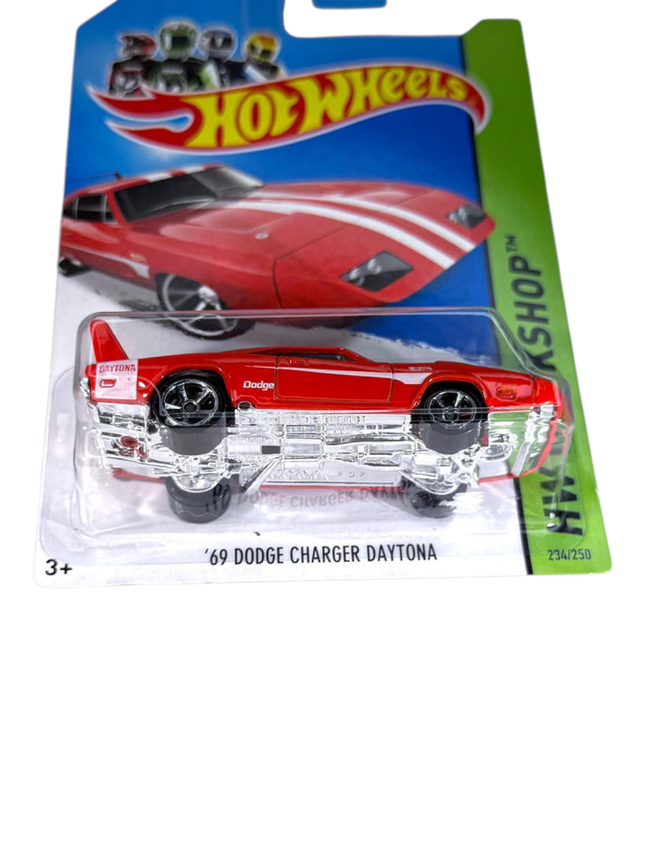 HotWheels '69 dodge charger daytona (Blister Damage) Imported Mainline 1/64 Scale