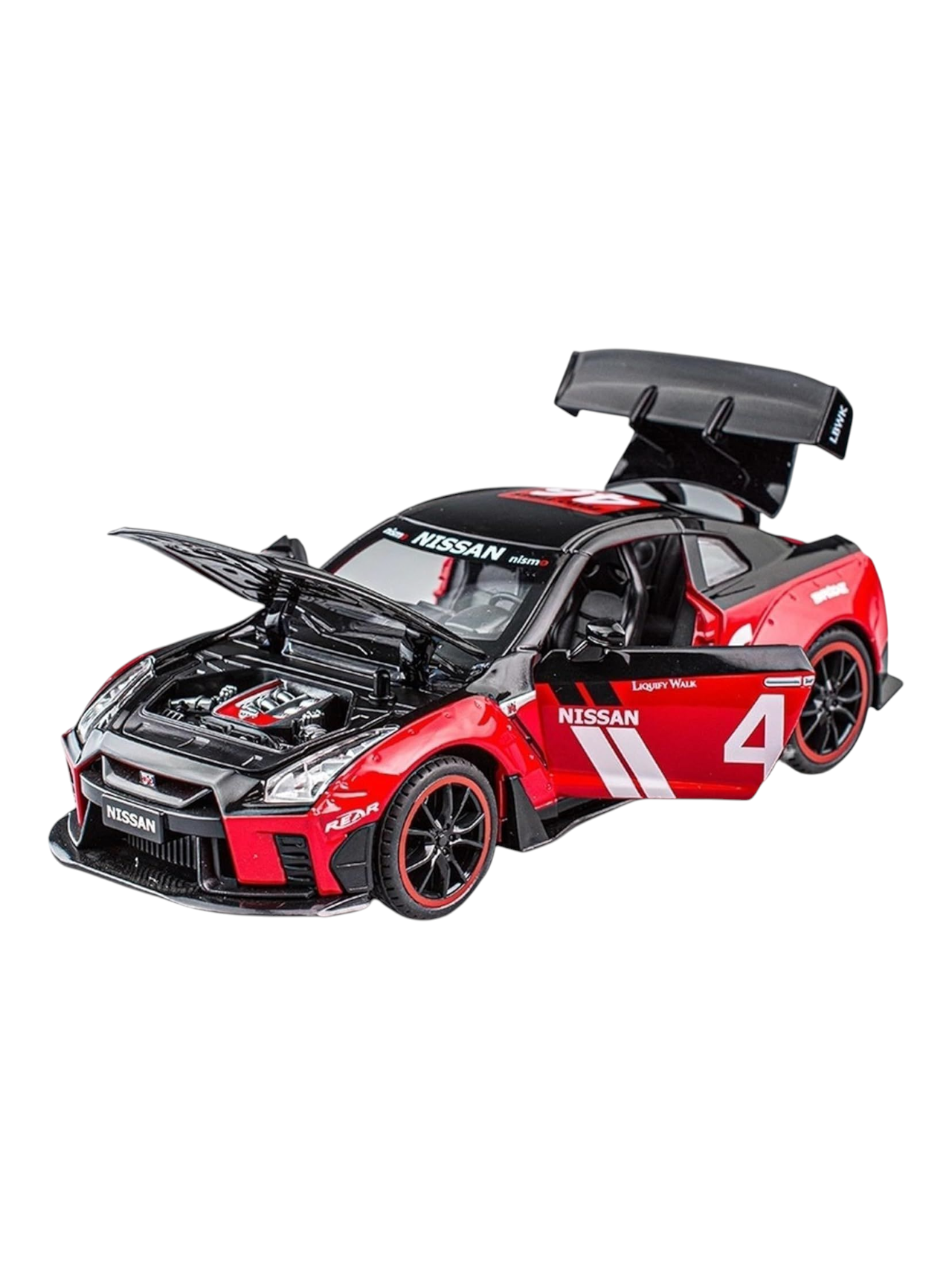 XQT Nissan GT-R R35 Alloy Car Simulation Die-Cast Model 1:22 Scale