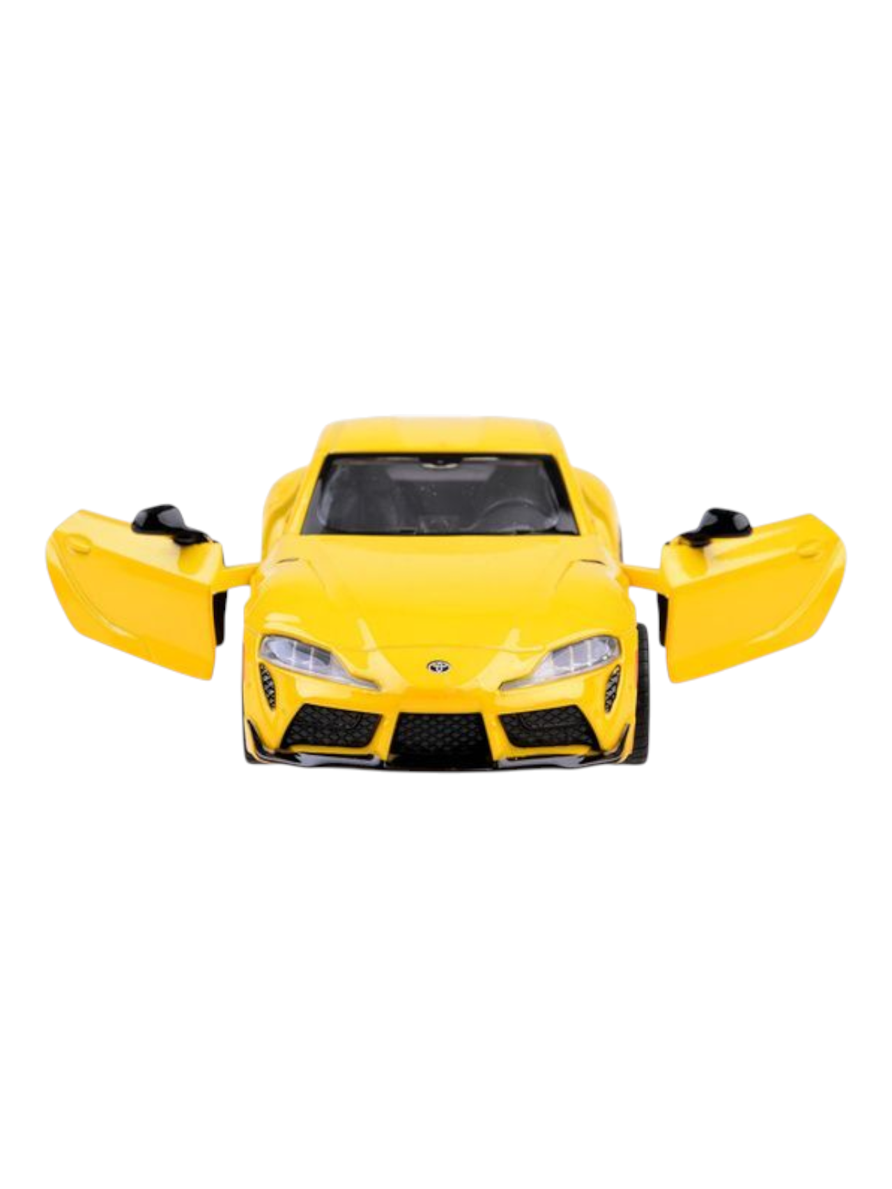 Toyota GR Supra yellow 1:31 MSZ licensed pullback diecast Scale Model car