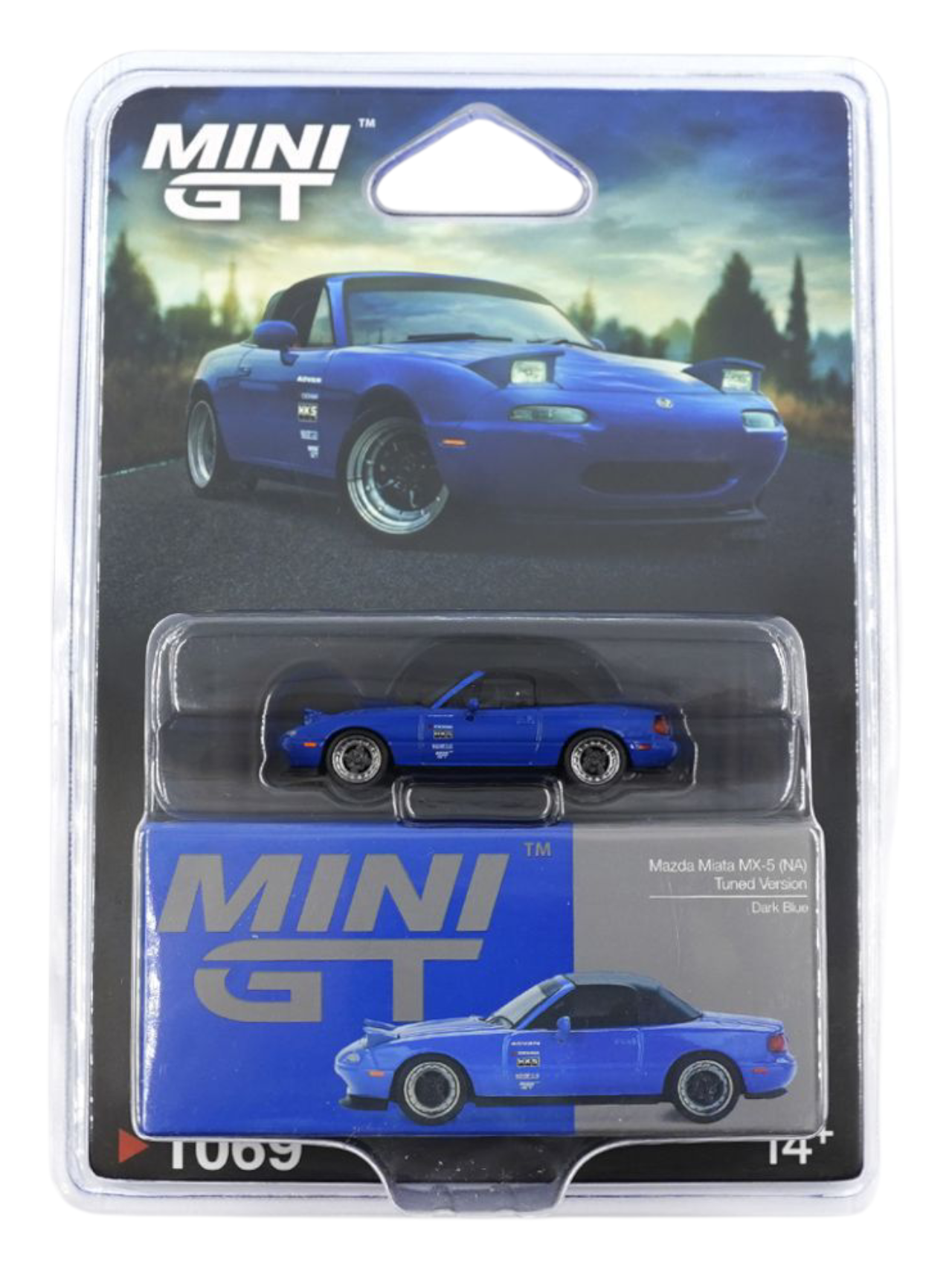 Mini GT Mazda Miata MX-5 (NA) Tuned Version (Dark Blue) Code-1069 1:64 Scale