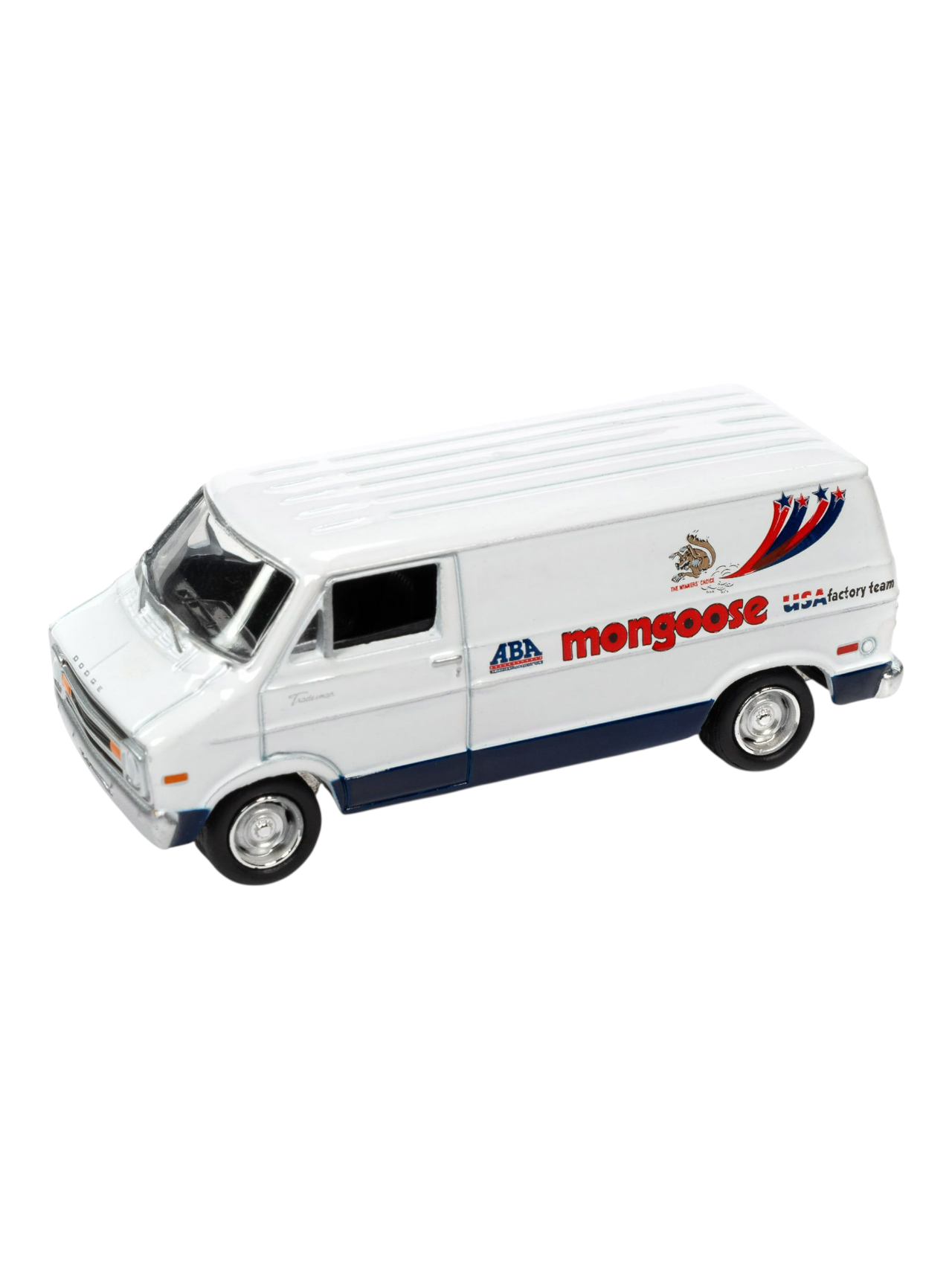 Johnny Lightning Pop Culture Mongoose Factory BMX Team 1977 Dodge Van 1:64 Scale