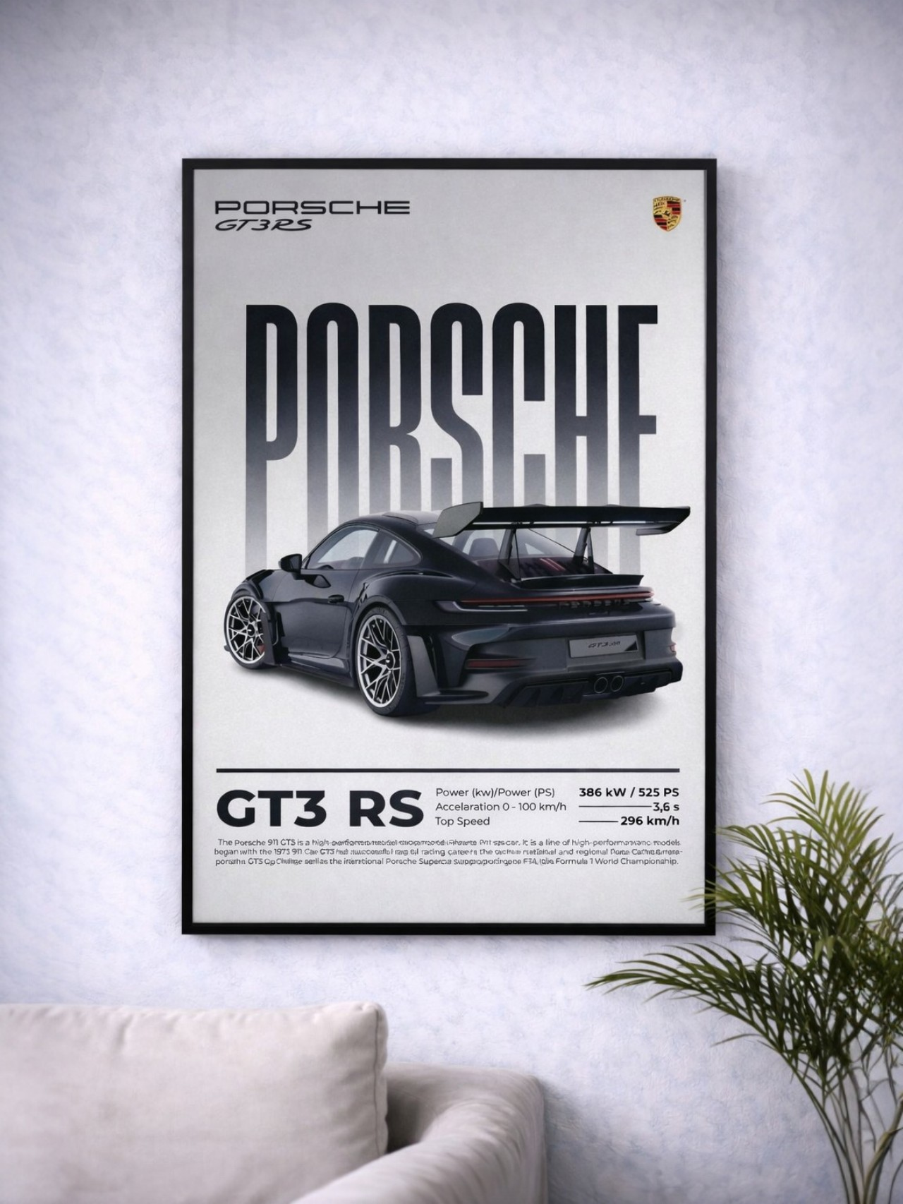 PORSCHE 911 GT3 RS | CONCEPT CARS #22 |CAR POSTER (A4 Size) – Toy