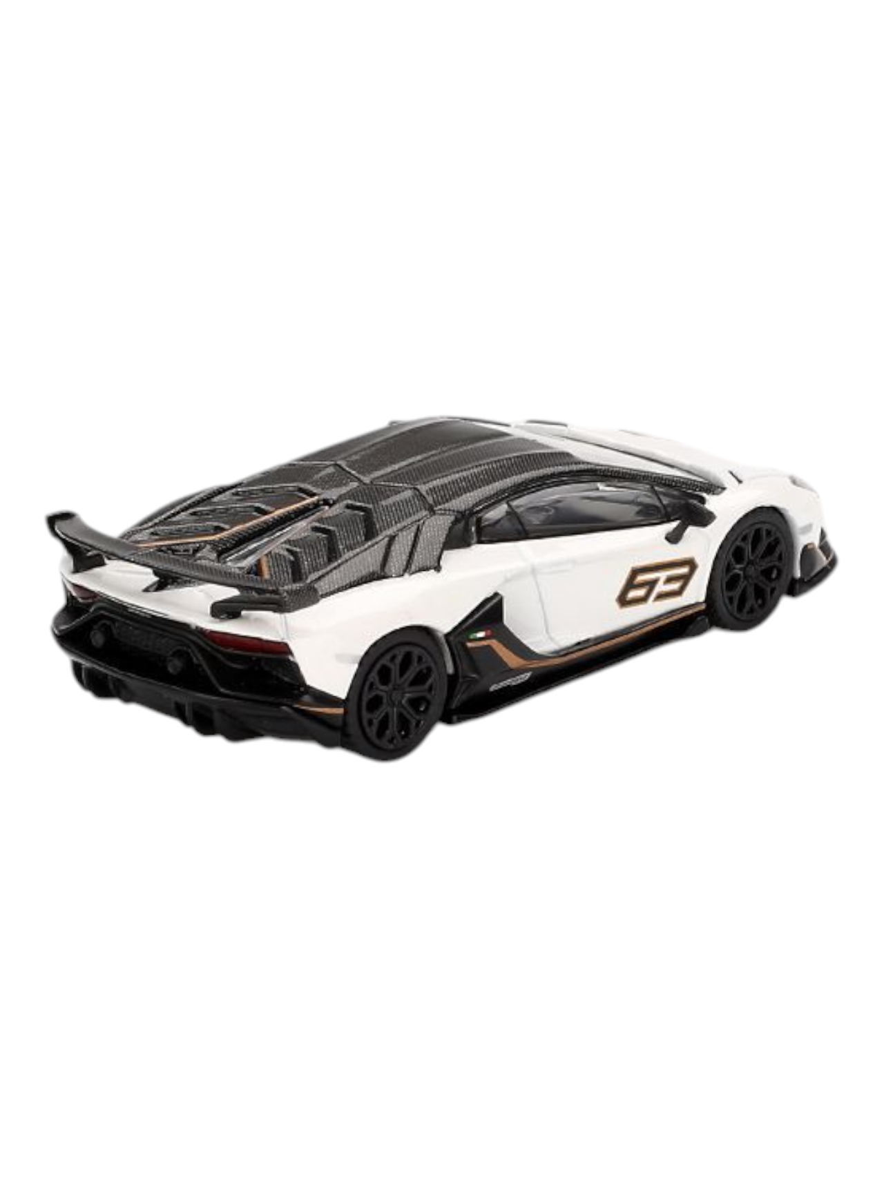 Mini GT Lamborghini Aventador SVJ 63 (Bianco Asopo) 1:64 Scale