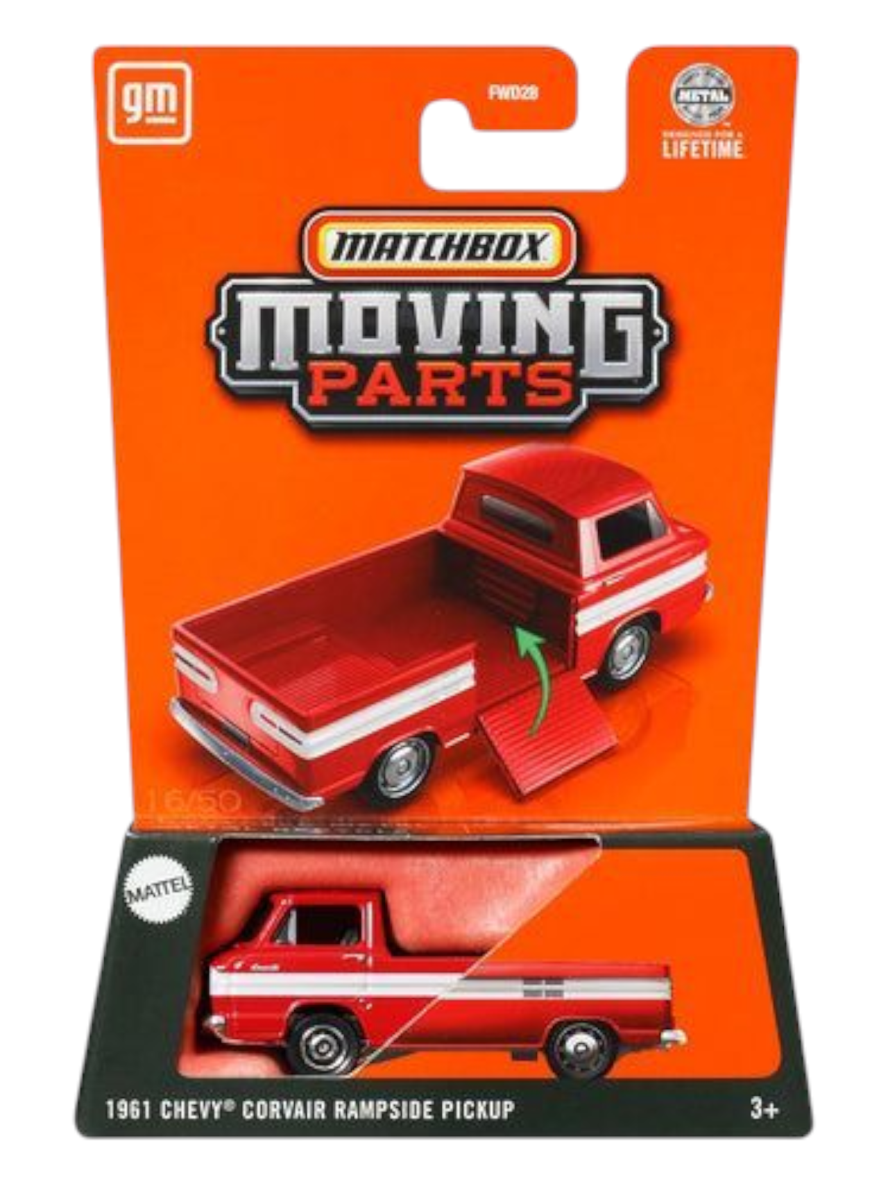 Matchbox Moving Parts 1961 Chevy Corvair Rampside Pickup 1:64 Scale