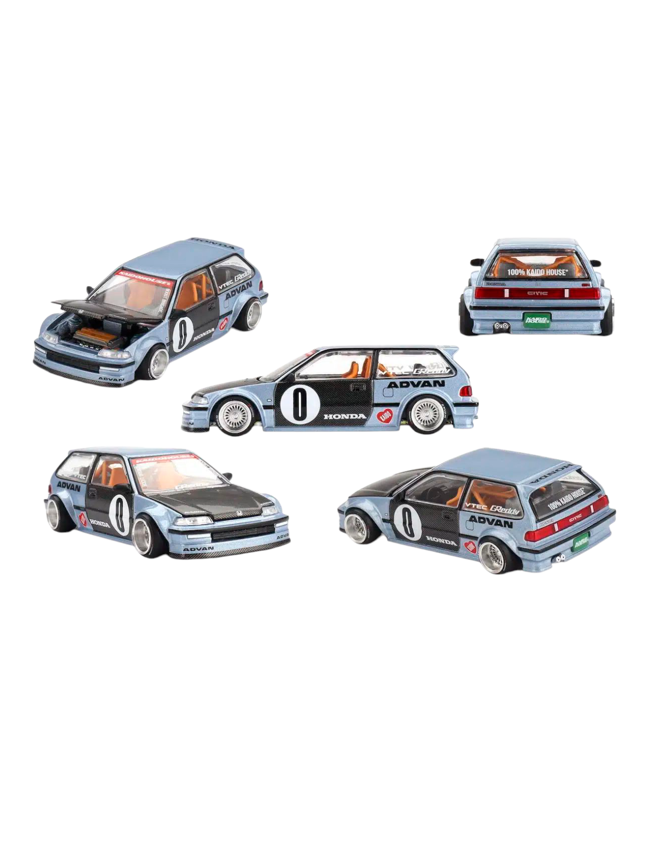 Mini GT Kaido House KHMJ 179 Honda Civic (EF) Kaido Roulette V1 Code-179 1:64 Scale