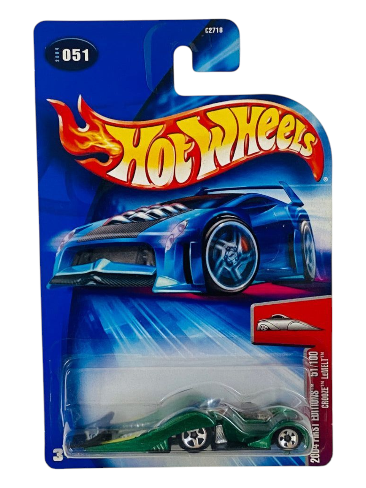 HotWheels 2004 First Editions Crooze Lemelt Collector No-051 Imported Mainline 1:64 Scale