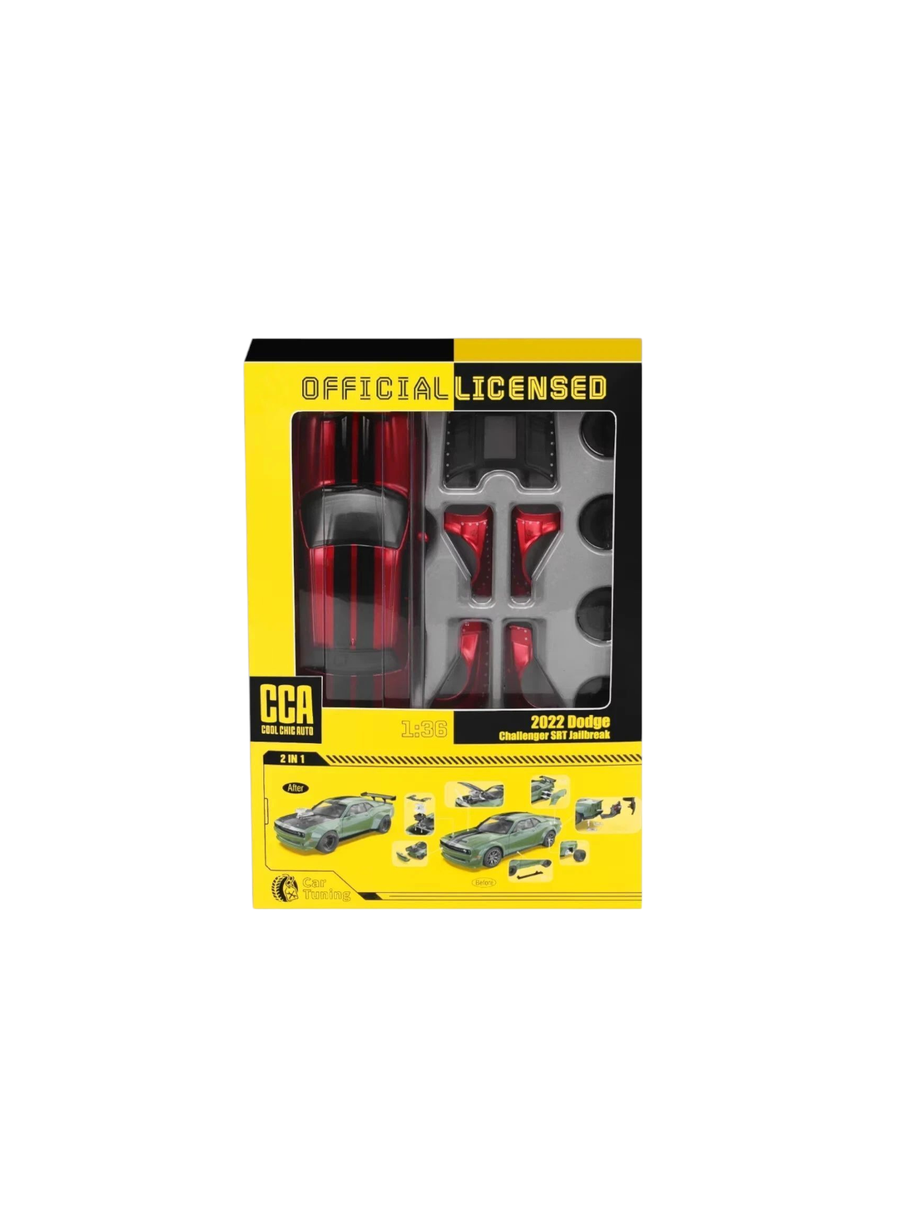 CCA Choice Quality Series 2022 Dodge Challenger SRT Jailbreak Car Tuning 1:36 Scale