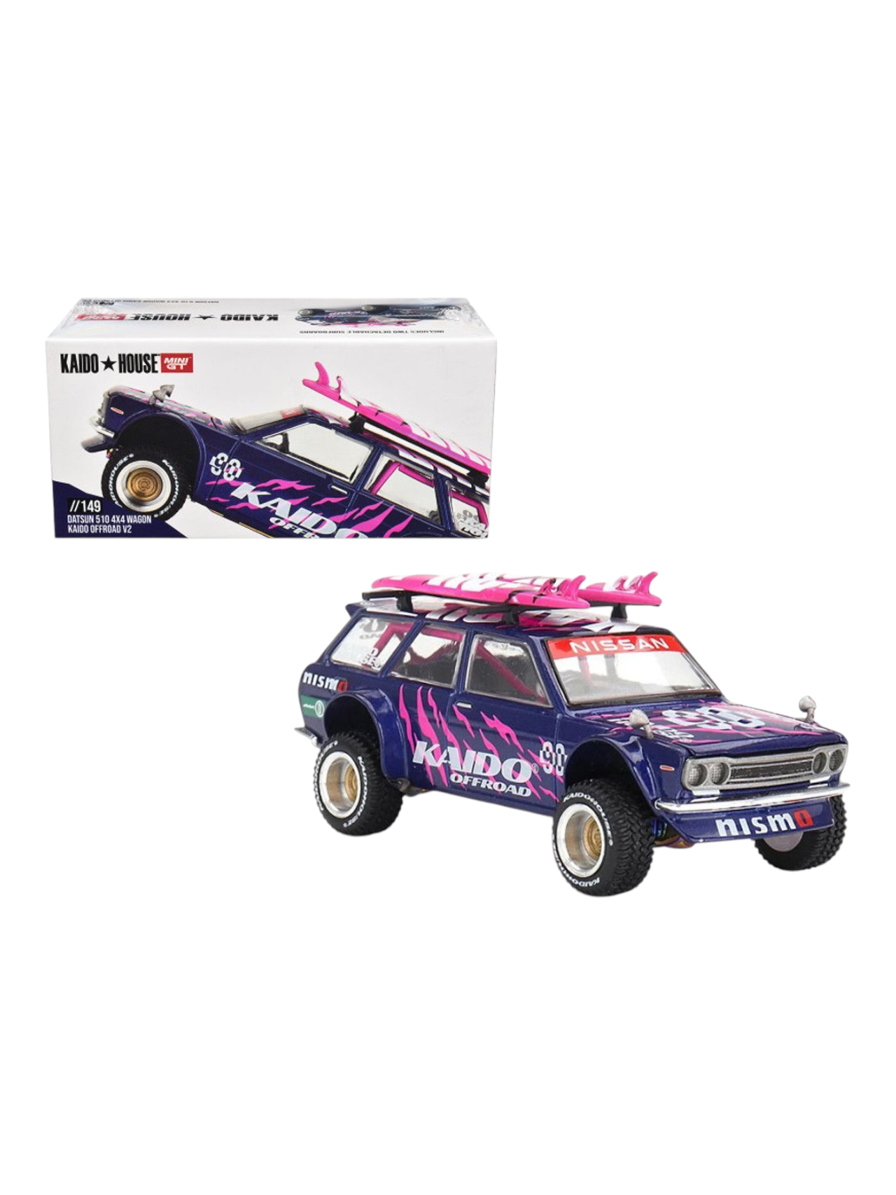 Mini GT Kaido House Datsun 510 4x4 Wagon Kaido Offroad V2 1:64 Scale