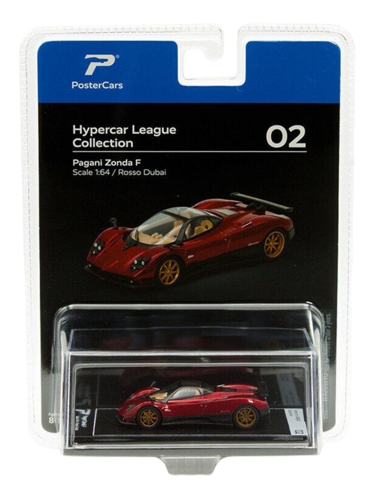 PosterCars Hypercar League Collection Pagani Zonda F 1:64 Scale