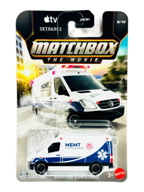 MatchBox the movie 2024 Mercedes Benz sprinter ambulance imported mainline 1:64 Scale
