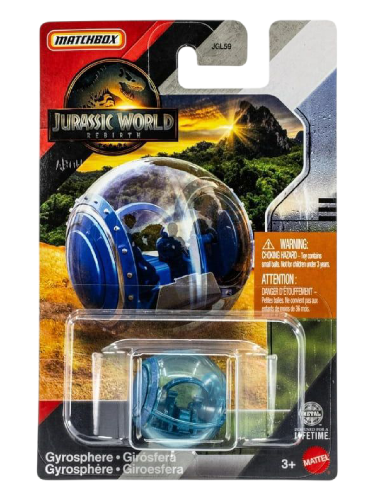 Matchbox Jurassic World Rebirth Gyrosphere Imported Mainline 1:64 Scale