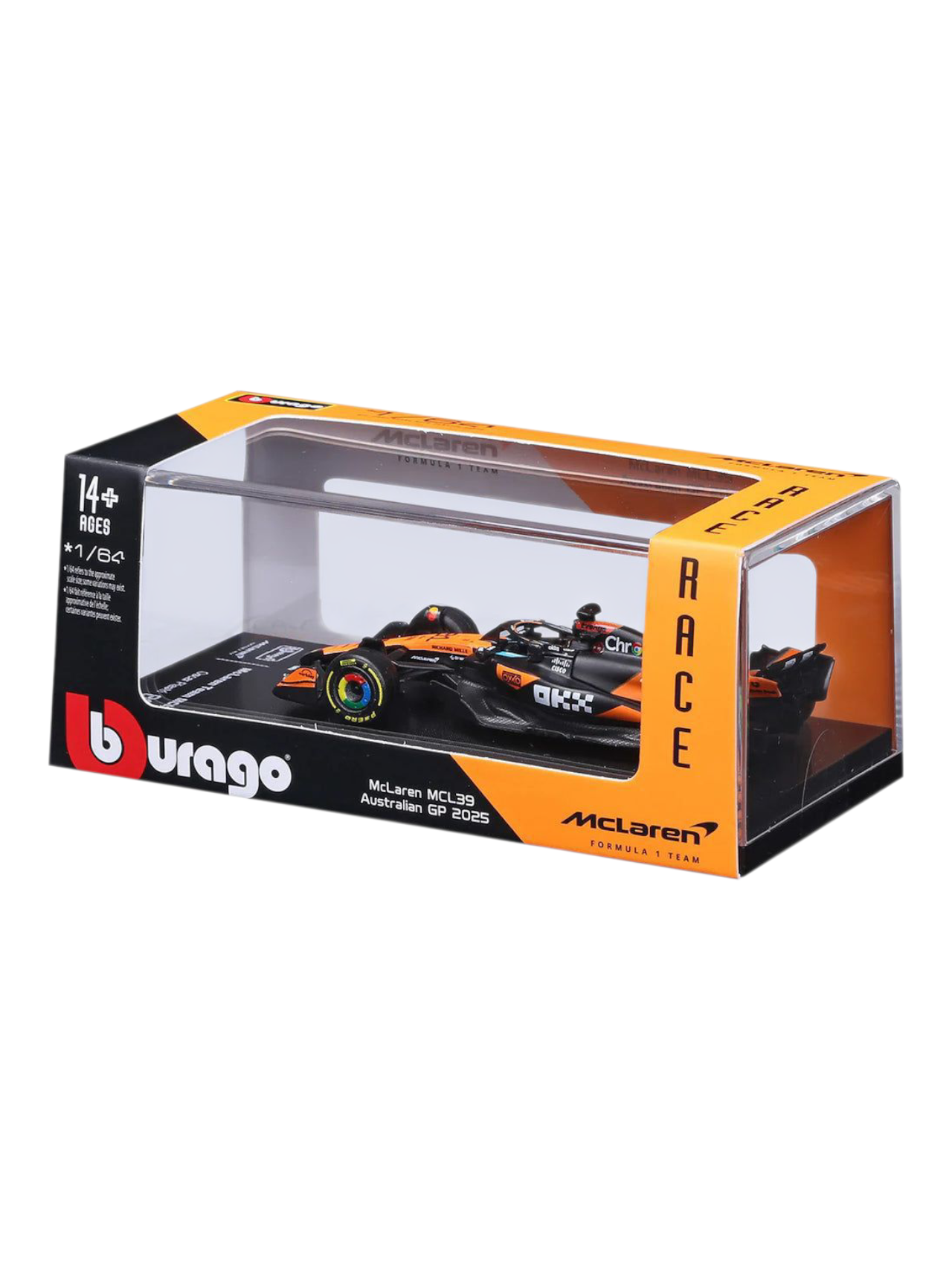 Bburago Formula 1 (F1) 2025 Mclaren MCL39 Oscar Piastri No-81 1:64 Scale