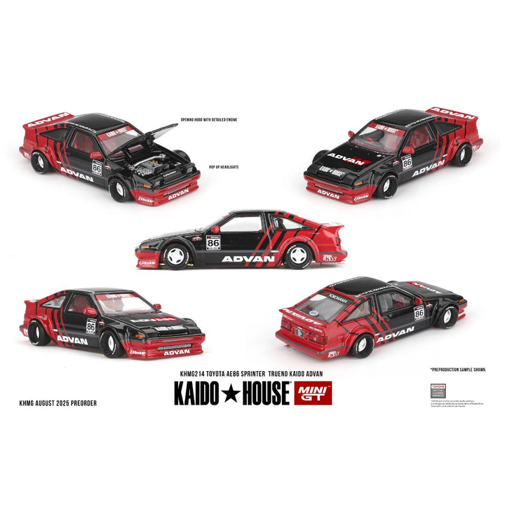 Mini GT Kaido House #214: Toyota AE86 Sprinter Trueno Kaido ADVAN 1:64 Scale