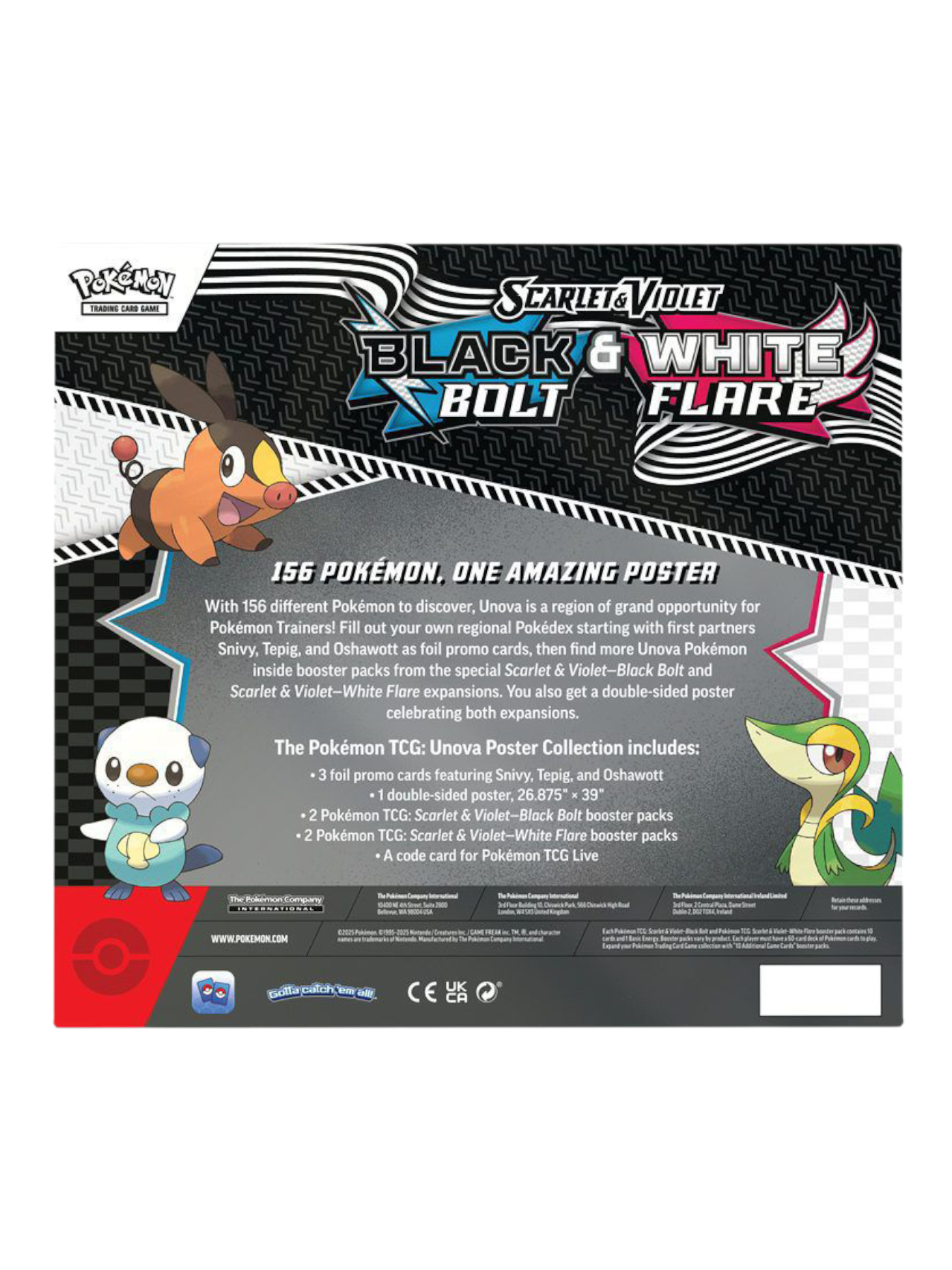 Pokemon Black Bolt and White Flare Poster Collection (English)
