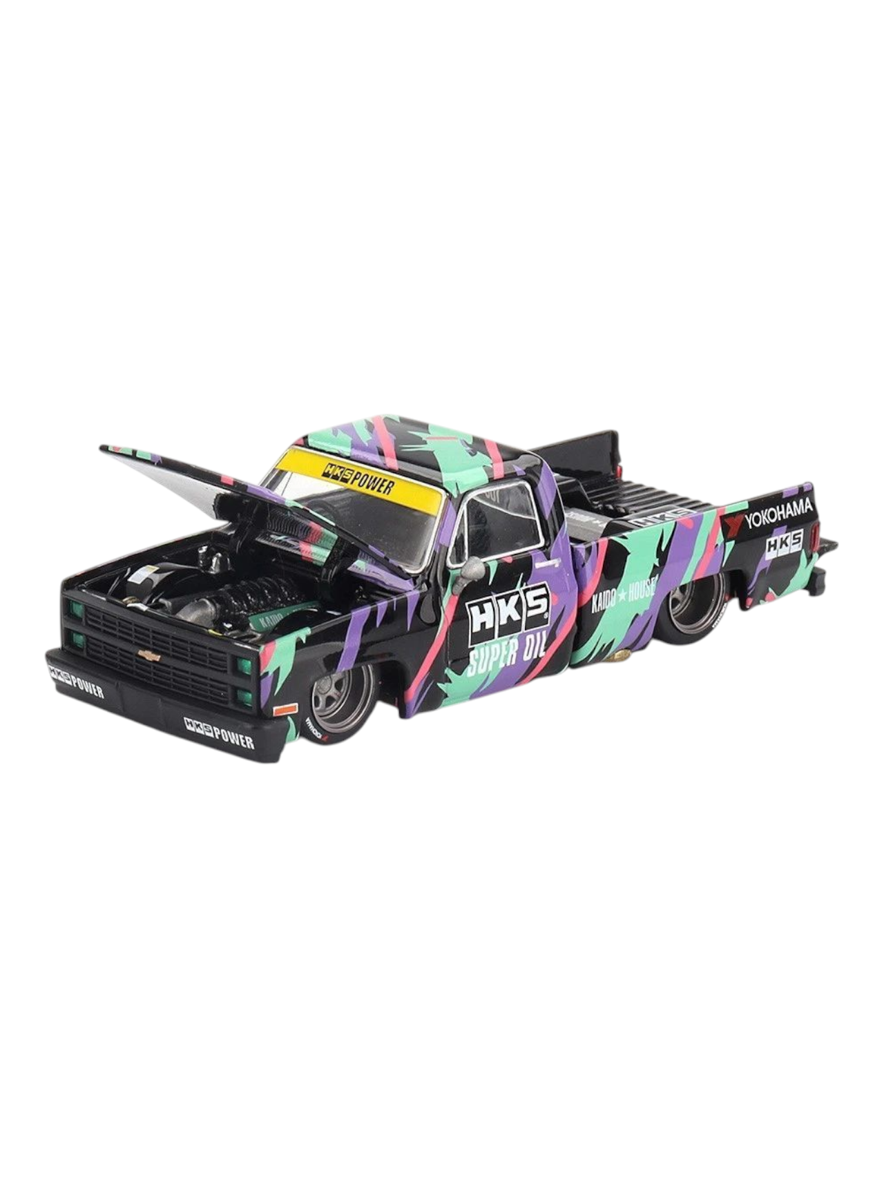 Mini GT Kaido House Chevrolet Silverado Kaido HKS V1 Code-174 1:64 Scale