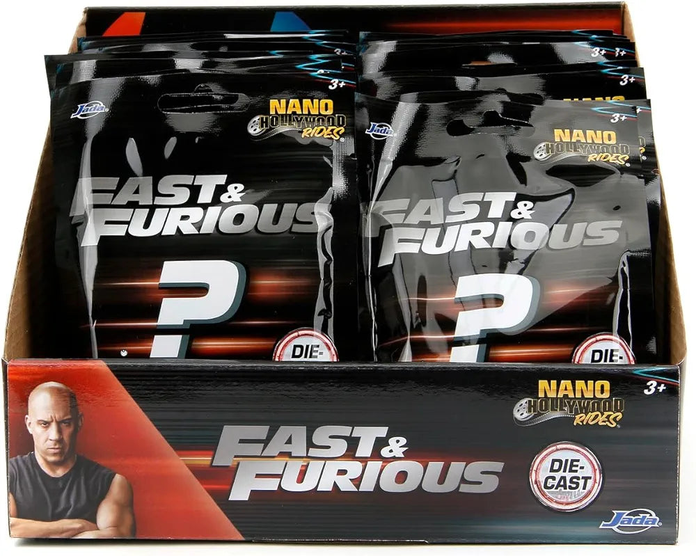 Jada Toys Fast & Furious Blind Pack Nano Cars - Mystery Blind Pack - 1pcs only - random assortment