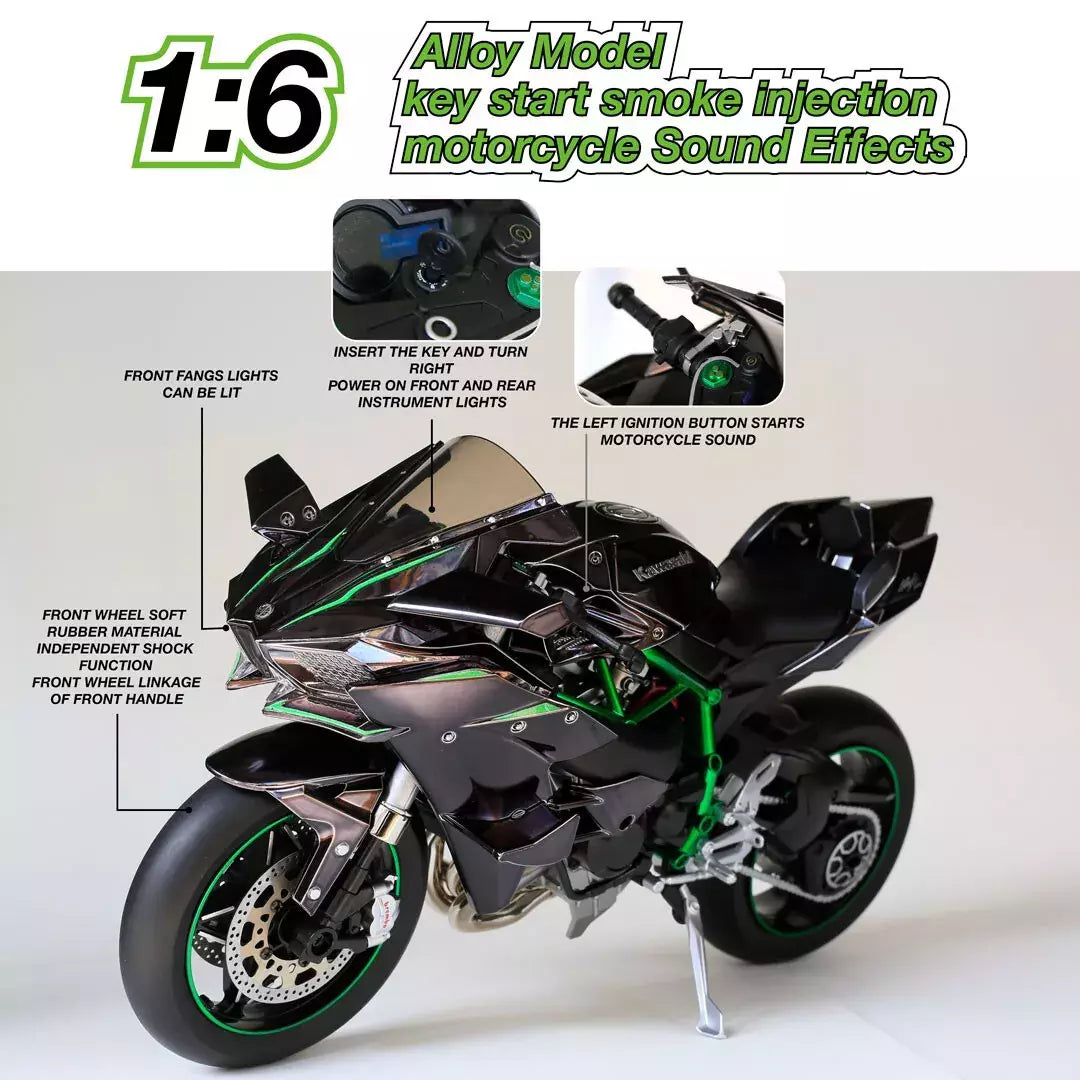 Kawasaki H2R Alloy Model 1:6 Scale (Matte Black)