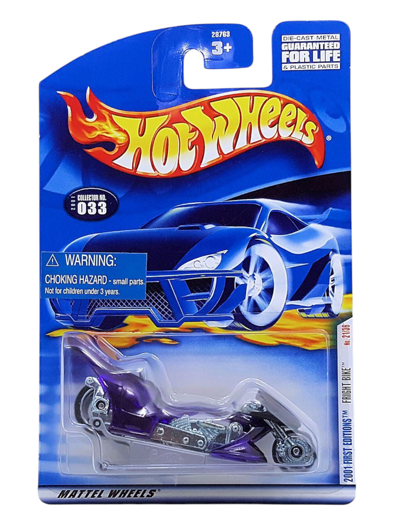 HotWheels 2001 First Editions Fright Bike Collector No-033 Imported Mainline 1:64 Scale