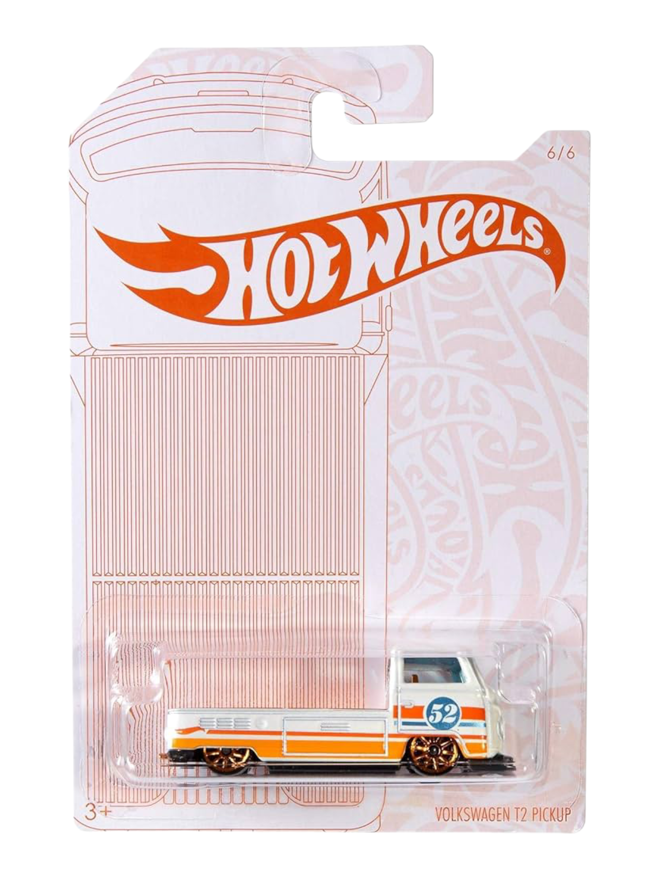 HotWheels Volkswagen T2 Pickup Imported Mainline Card Art 1:64 Scale GJW54-K910(G1)1L
