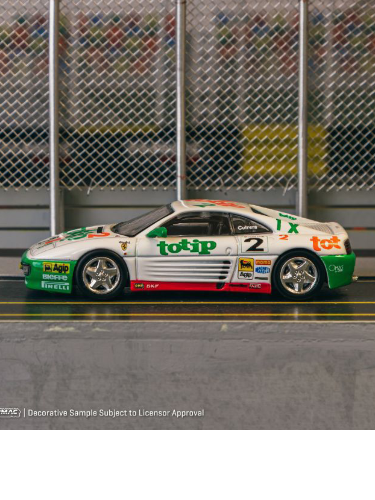 Tarmac Works Ferrari 348 Challenge 1993 1:64 Scale (With Acrylic Case)