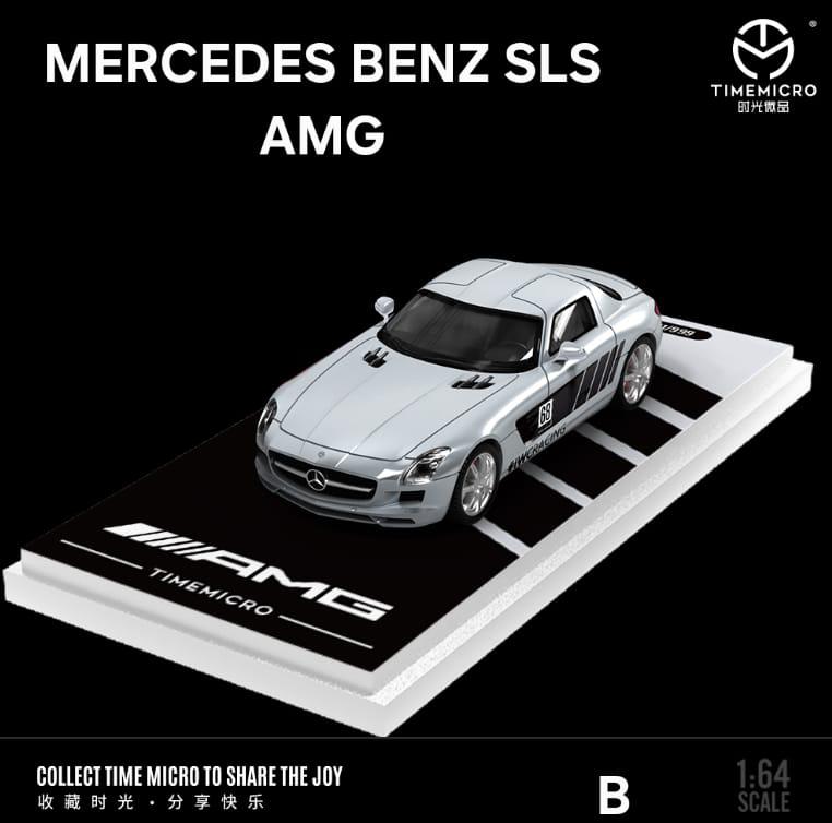Time Micro Mercedes Benz SLS AMG 1:64 Scale (With Acrylic Case)