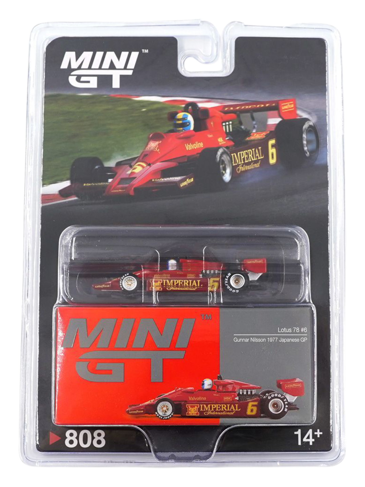 Mini GT Lotus 78 #6 (Gunnar Nilsson 1977 Japanese GP) Code-808 1:64 Scale