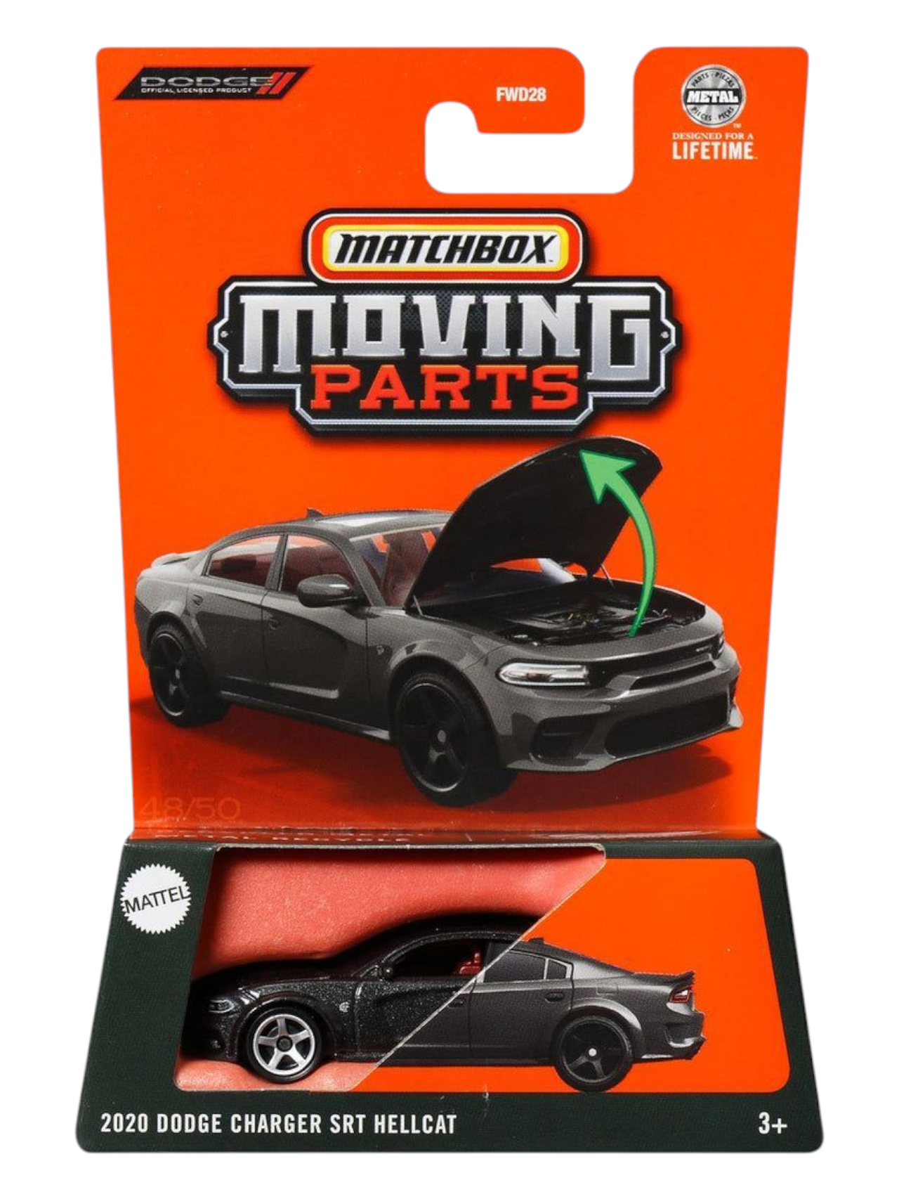 Matchbox Moving Parts 2020 Dodge Charger SRT Hellcat 1:64 Scale