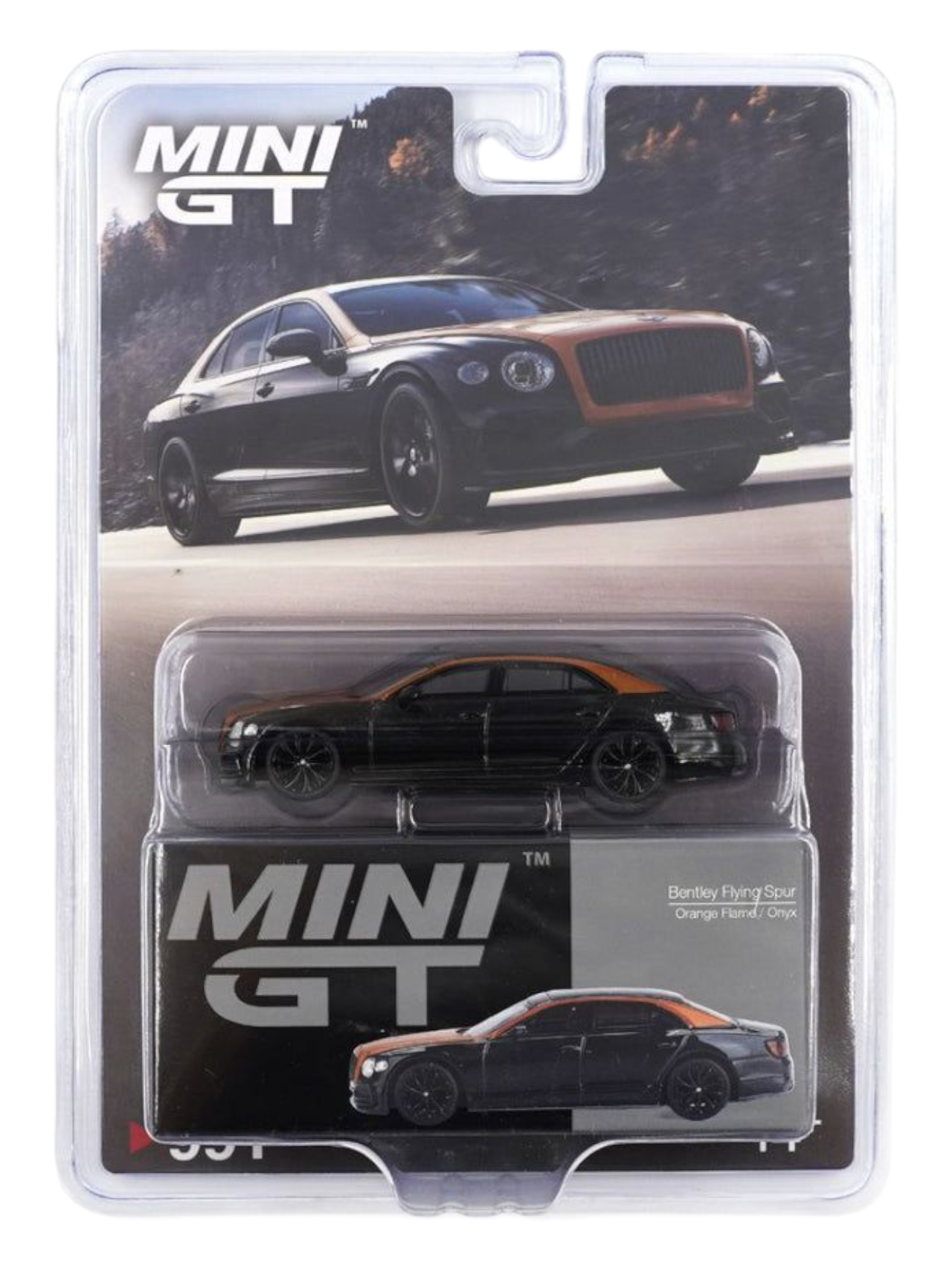 Mini GT Bentley Flying Spur (Orange Flame/Onyx) Code-991 1:64 Scale