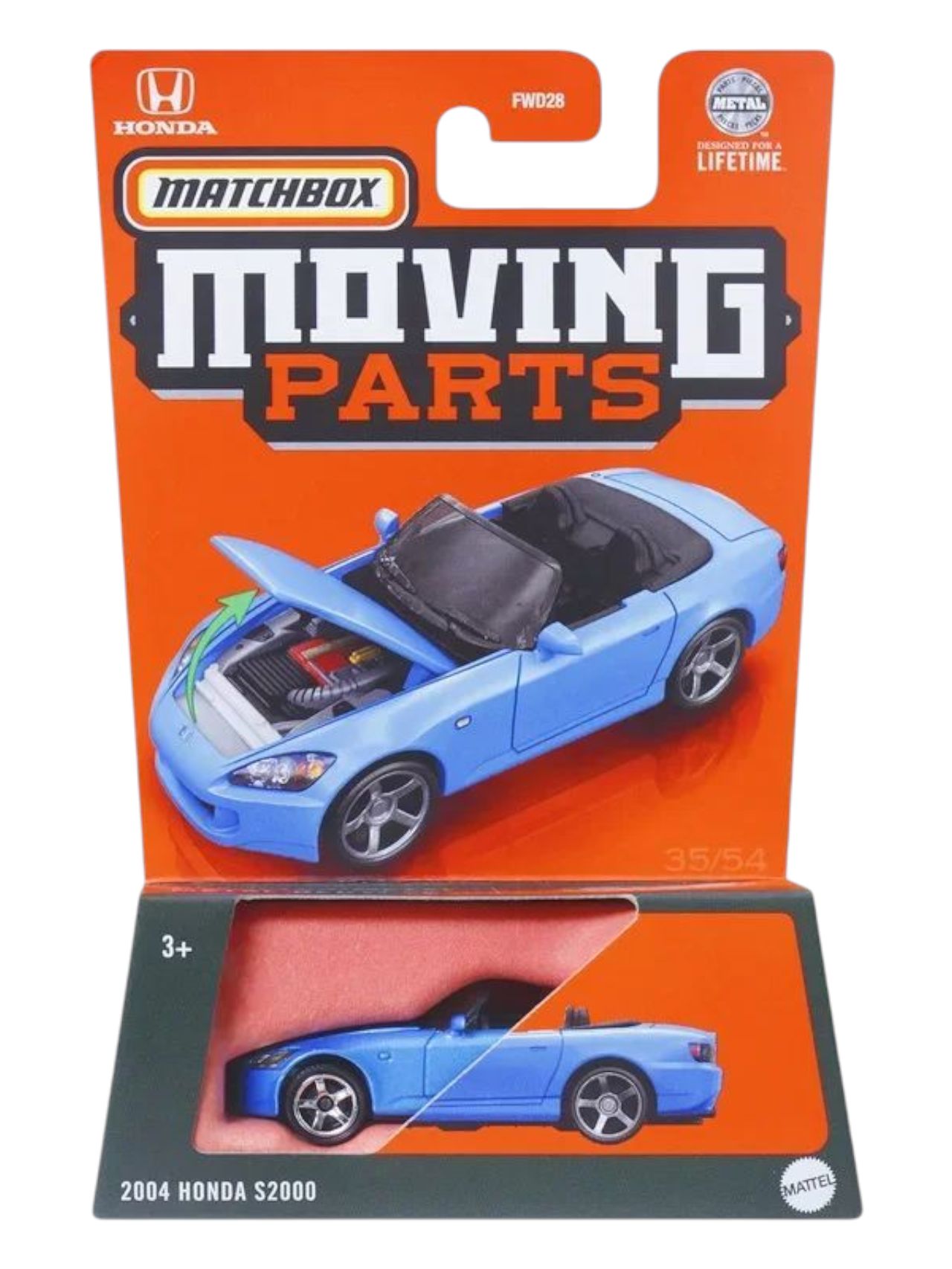 Matchbox Moving Parts 2004 Honda S2000 1:64 Scale