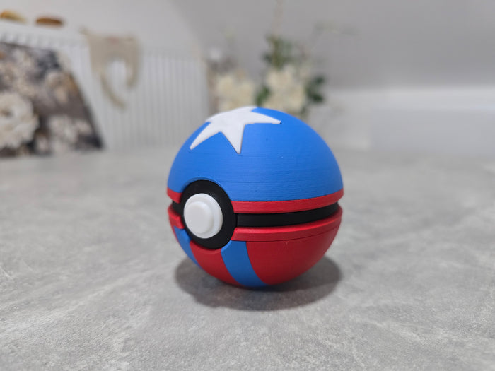 Pokemon pokeball 3D Printed Fast Ball | Anime Inspired Collectible Display Case