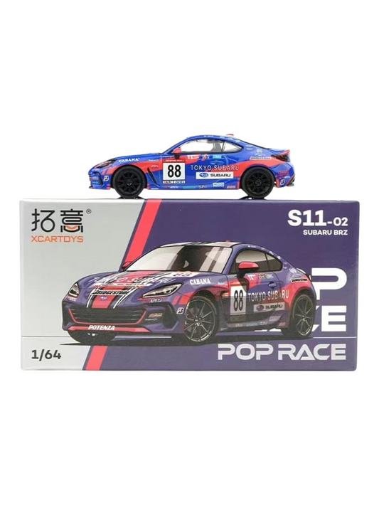 Xcartoys Pop Race Subaru BRZ S11-02 1:64 Scale