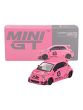 Mini GT LB-Works x Abas Works Abarth 595 (Pink) 1:64 Scale