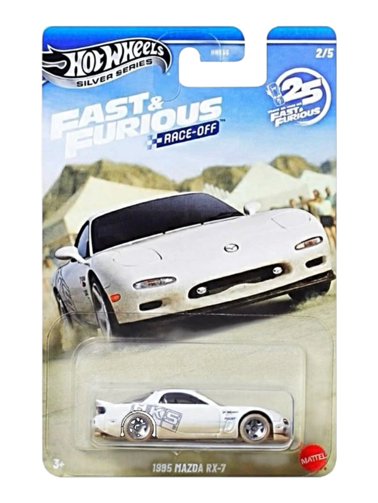 HotWheels Silver Series Fast And Furious Race- Off Set Of 5 Diecast Toyota Celica , Mazda RX-7 , Honda S2000 , Civic Eg , Volkswagen Jetta Mk3 1:64 Scale