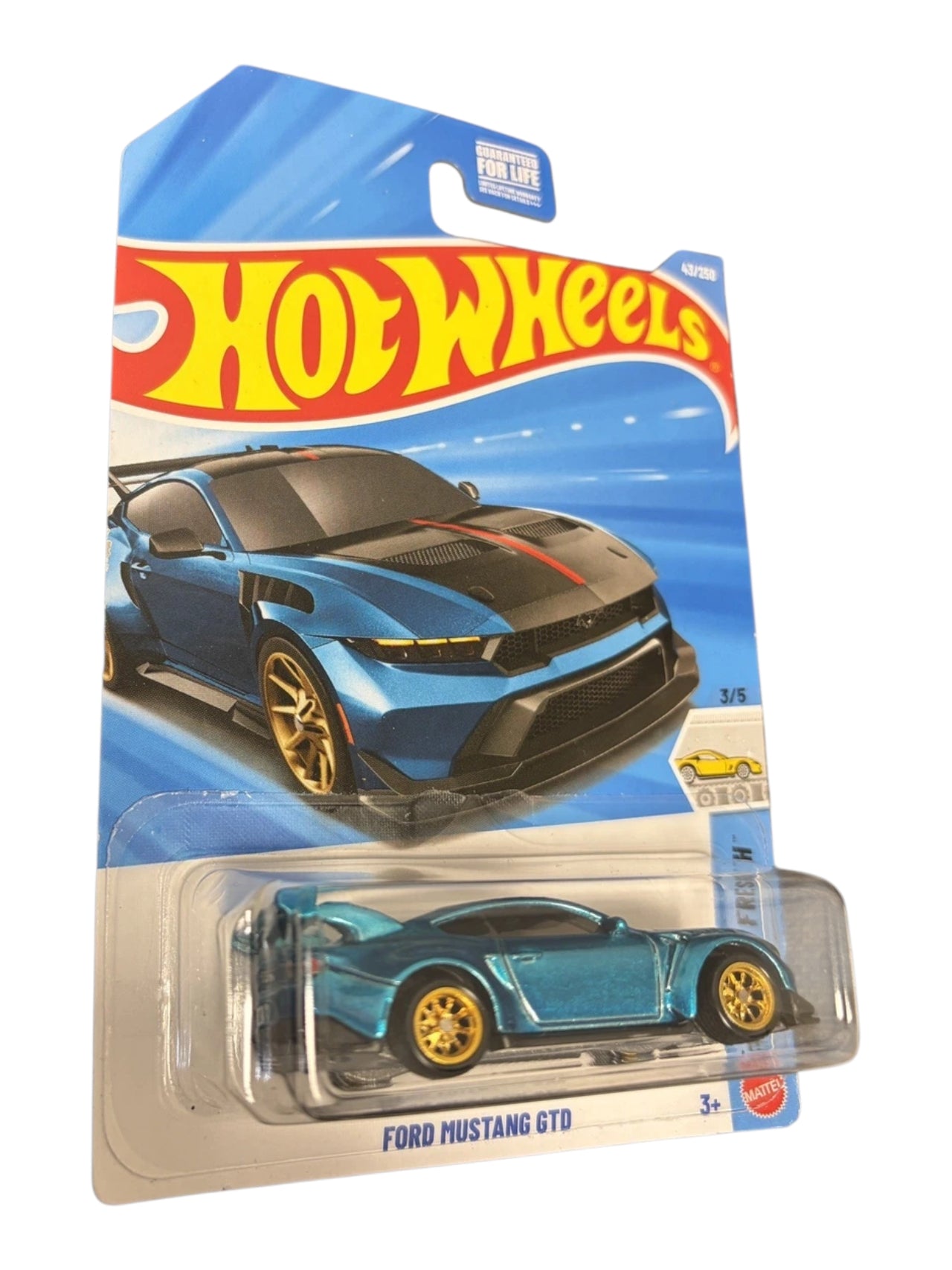 HotWheels 'Ford Mustang Gtd ( Super Treasure Hunt ) Imported Mainline 1:64 Scale (with protector)