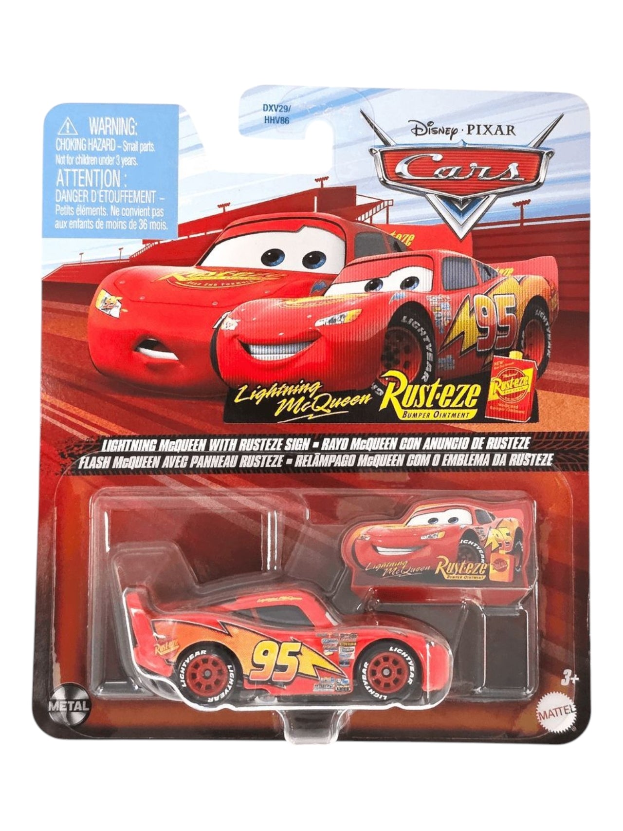 Disney Pixar Cars Lightning McQueen with Rusteze Sign 1:64 Scale