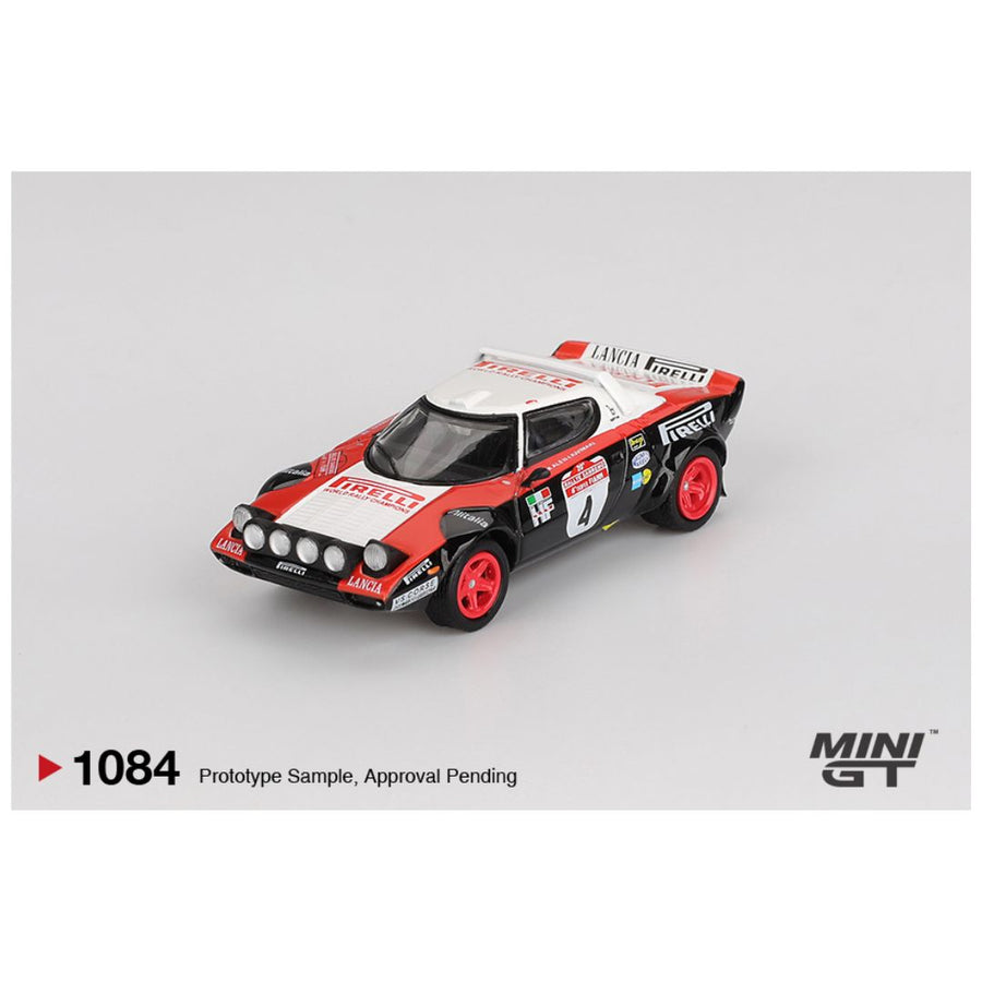Mini GT #1084: Lancia Stratos HF #4 1978 Rally Sanremo Winner LHD 1:64 Scale