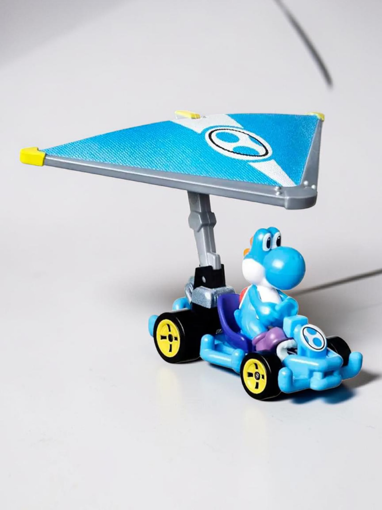 HotWheels Mariokart series Light - Blue Yoshi Standard kart Imported 1:64 Scale