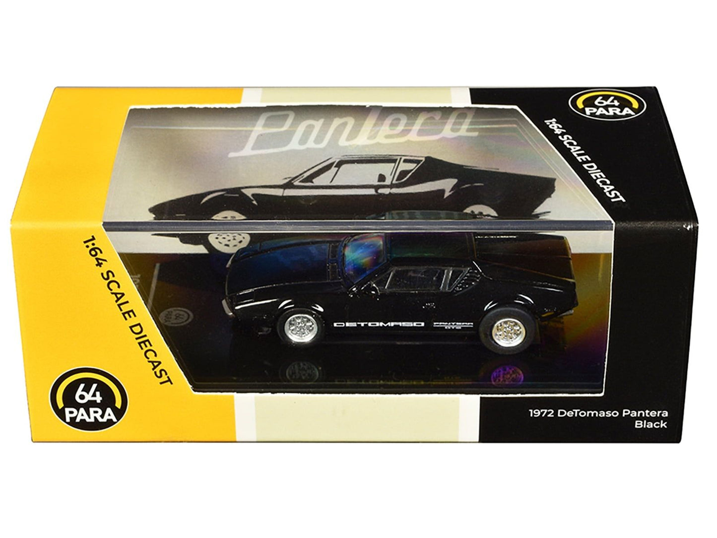 Para64 1972 DeTomaso Pantera Black 1:64 Scale Diecast