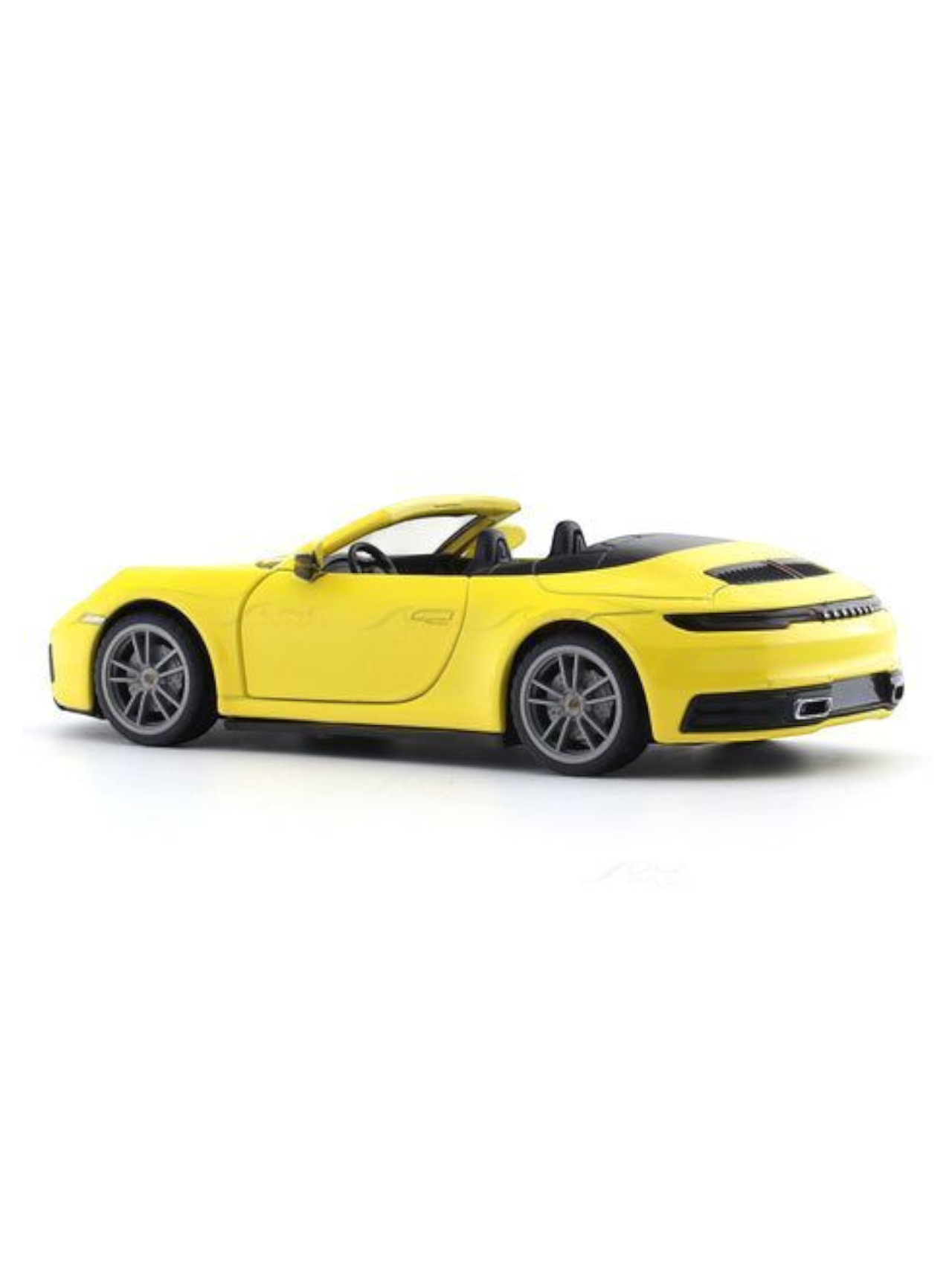 Porsche 911 Carrera Cabriolet Yellow 1:32 MSZ licensed pullback diecast Scale Model car